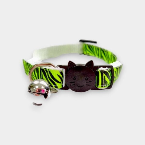 Light Green Zebra Cat Collar