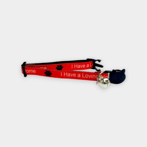 'I Have A loving Home' Cat Collar - Red