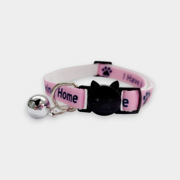 'I Have A loving Home' Cat Collar - Pink