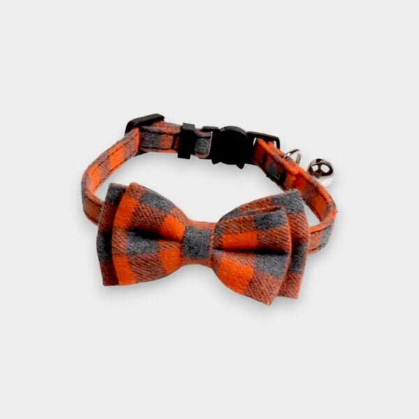 Orange and Grey Chequered with Bow tie